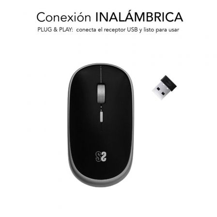 Subblim Ratón Wireless Mini Space Grey 1600 DPI